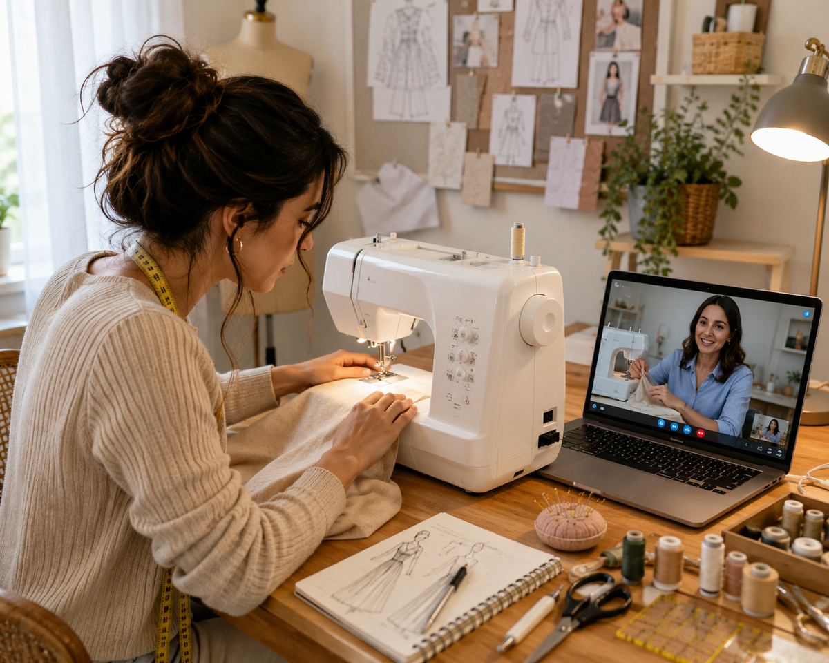 Sew Your Own Designer Dress (8 Hours Camp) Online, Live