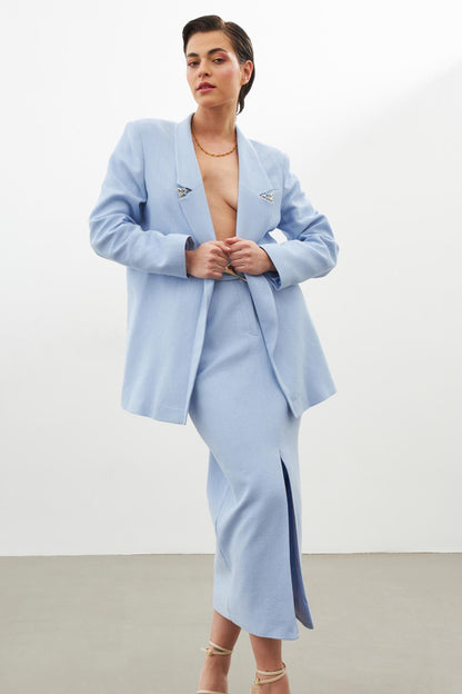 Fashionable And Elegant Skirt Baby Blue