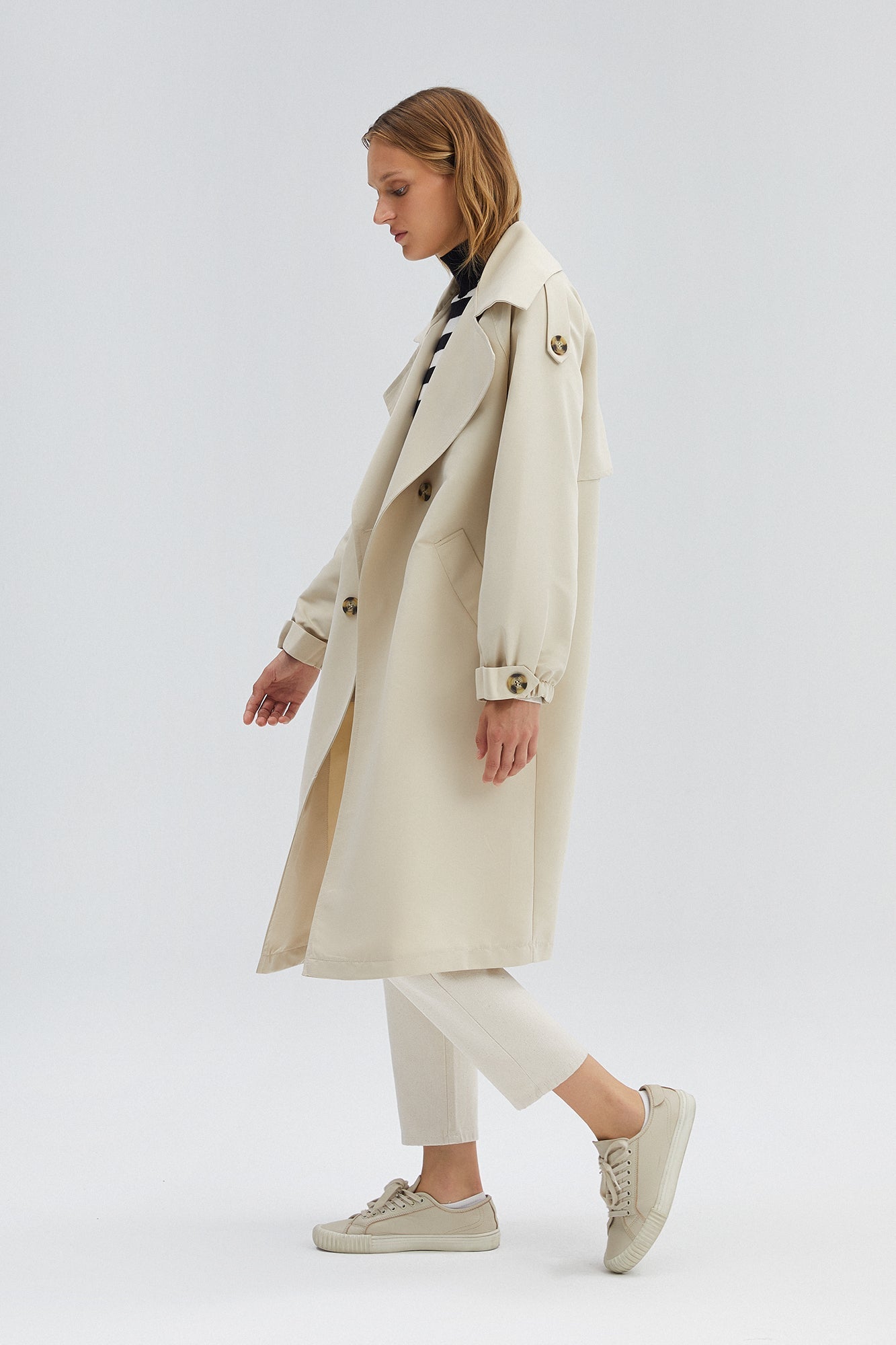 Prive Double Breasted Trench Coat