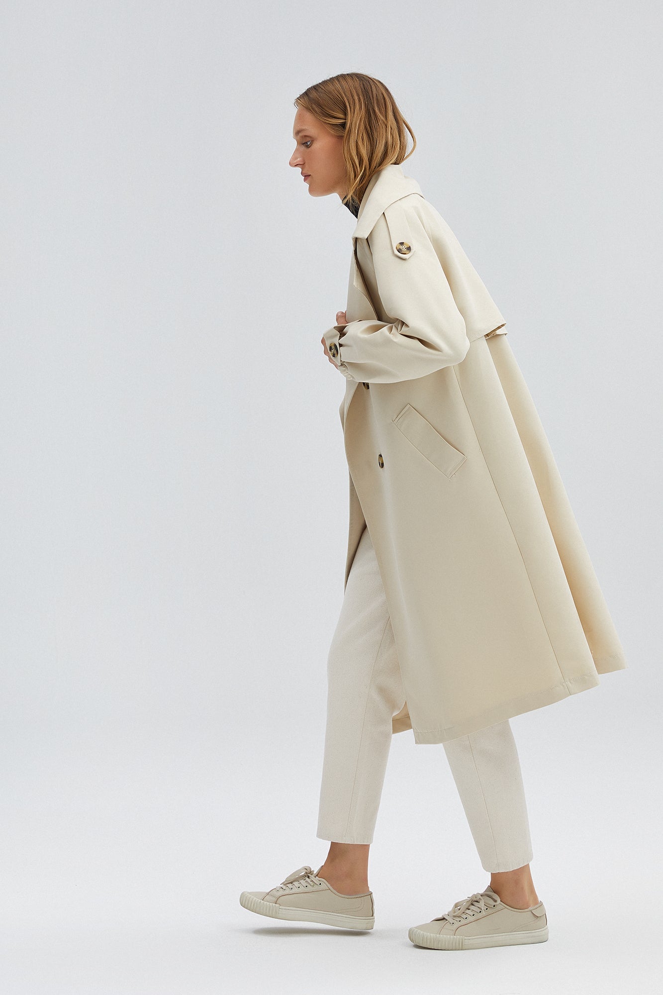 Prive Double Breasted Trench Coat
