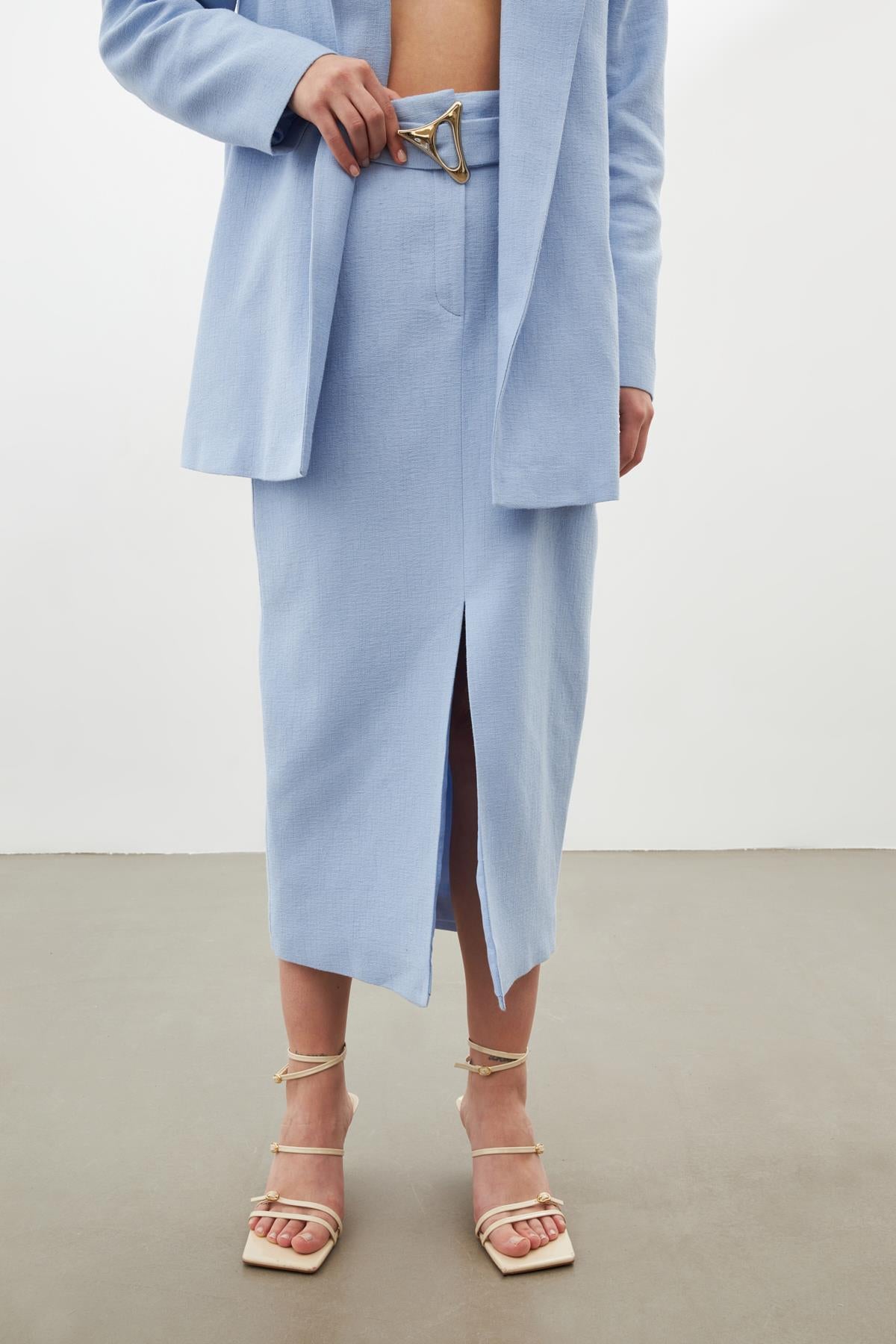 Fashionable And Elegant Skirt Baby Blue