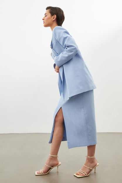 Fashionable And Elegant Skirt Baby Blue