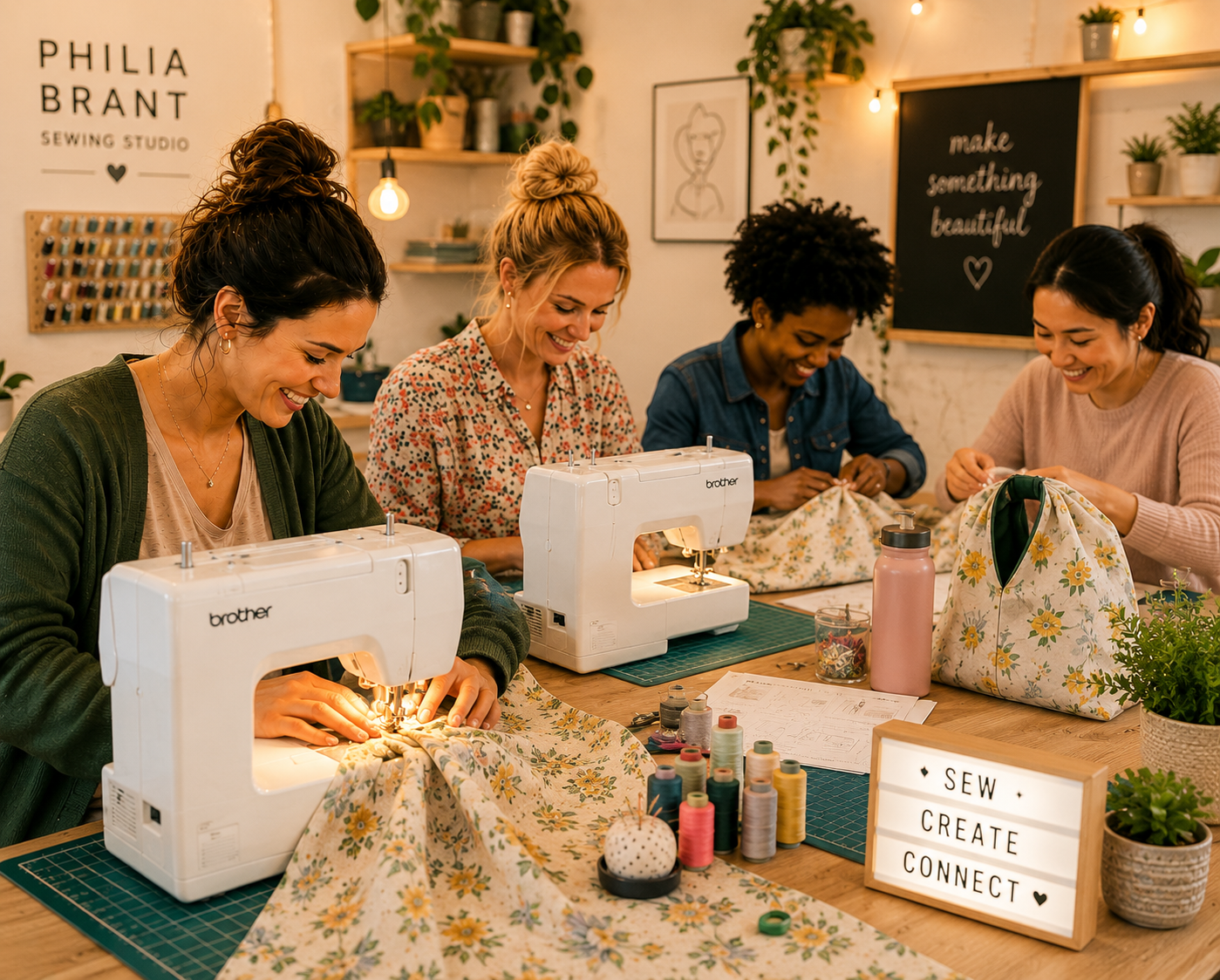 A Creative Ladies Night Out in Hamilton 💛 Sew Your Own Tote Bag