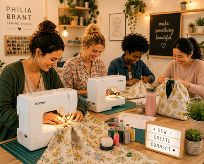 A Creative Ladies Night Out in Hamilton 💛 Sew Your Own Tote Bag