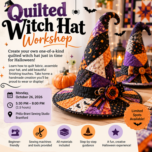 🎃🧙♀️ Quilted Witch Hat Workshop!