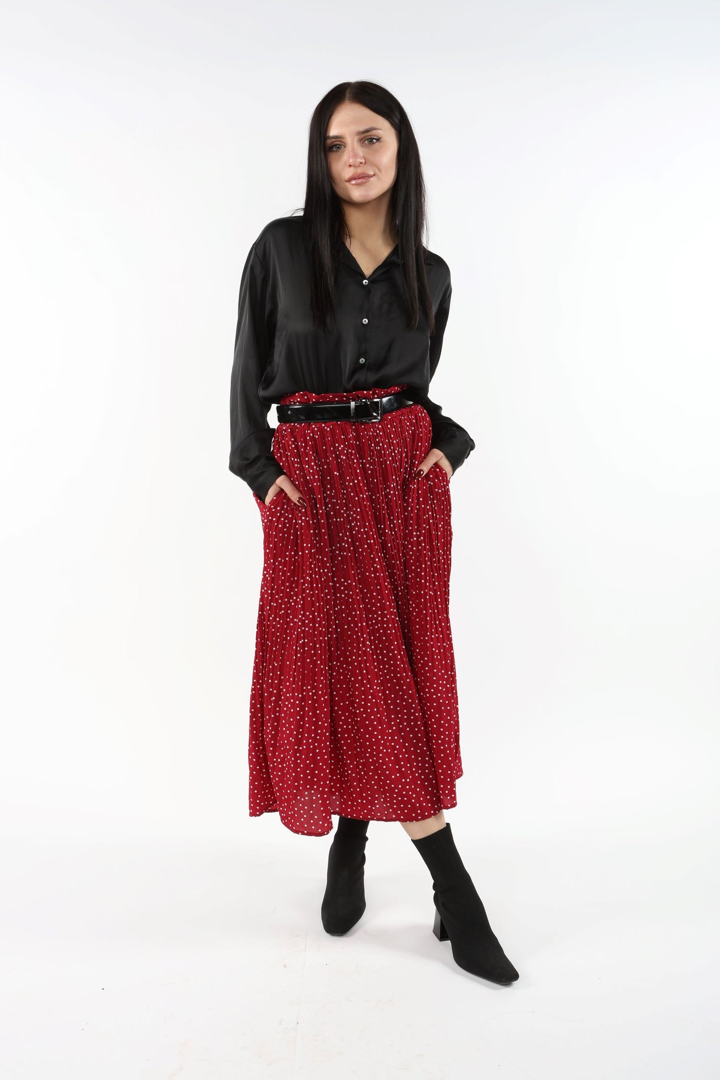 Print Skirt With Pockets