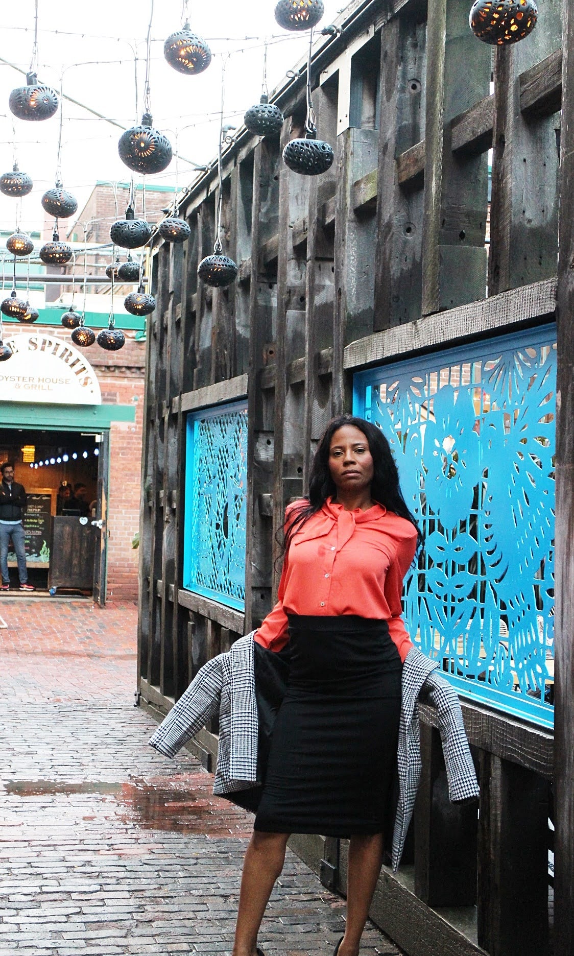 Classic Black And White Blazer