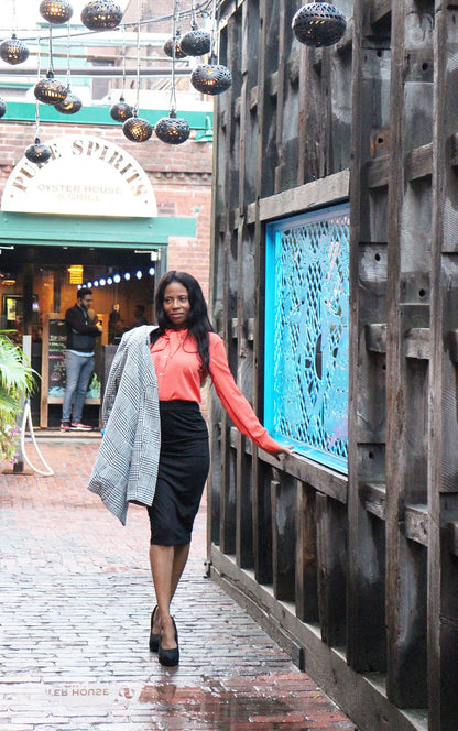 Classic Black And White Blazer