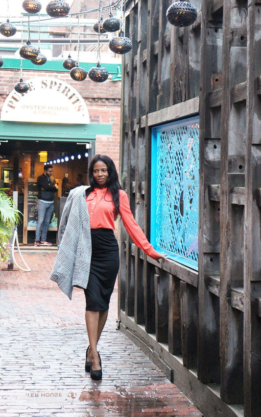 Classic Black And White Blazer