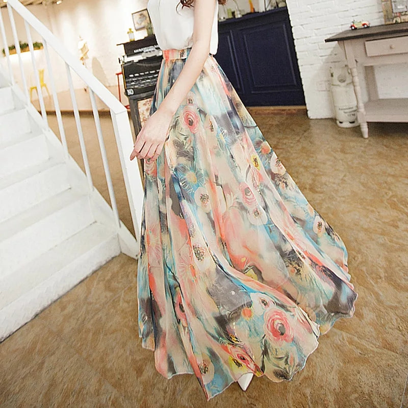 Bohemia Women Chiffon Skirt